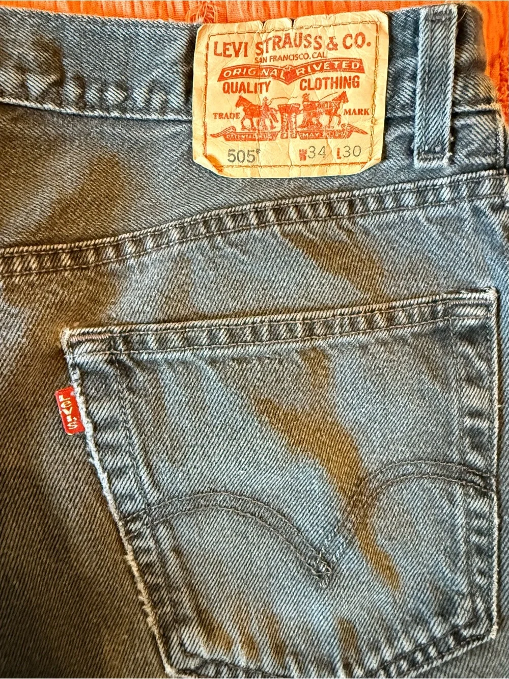 Men's Levi’s 505 Black Regular Fit Jeans Y2K